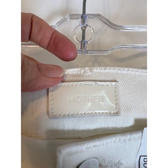 Mother Lil Insider Crop Step Fray Fairest Of Them All Jean Sz 32 White - Picture 6 of 10